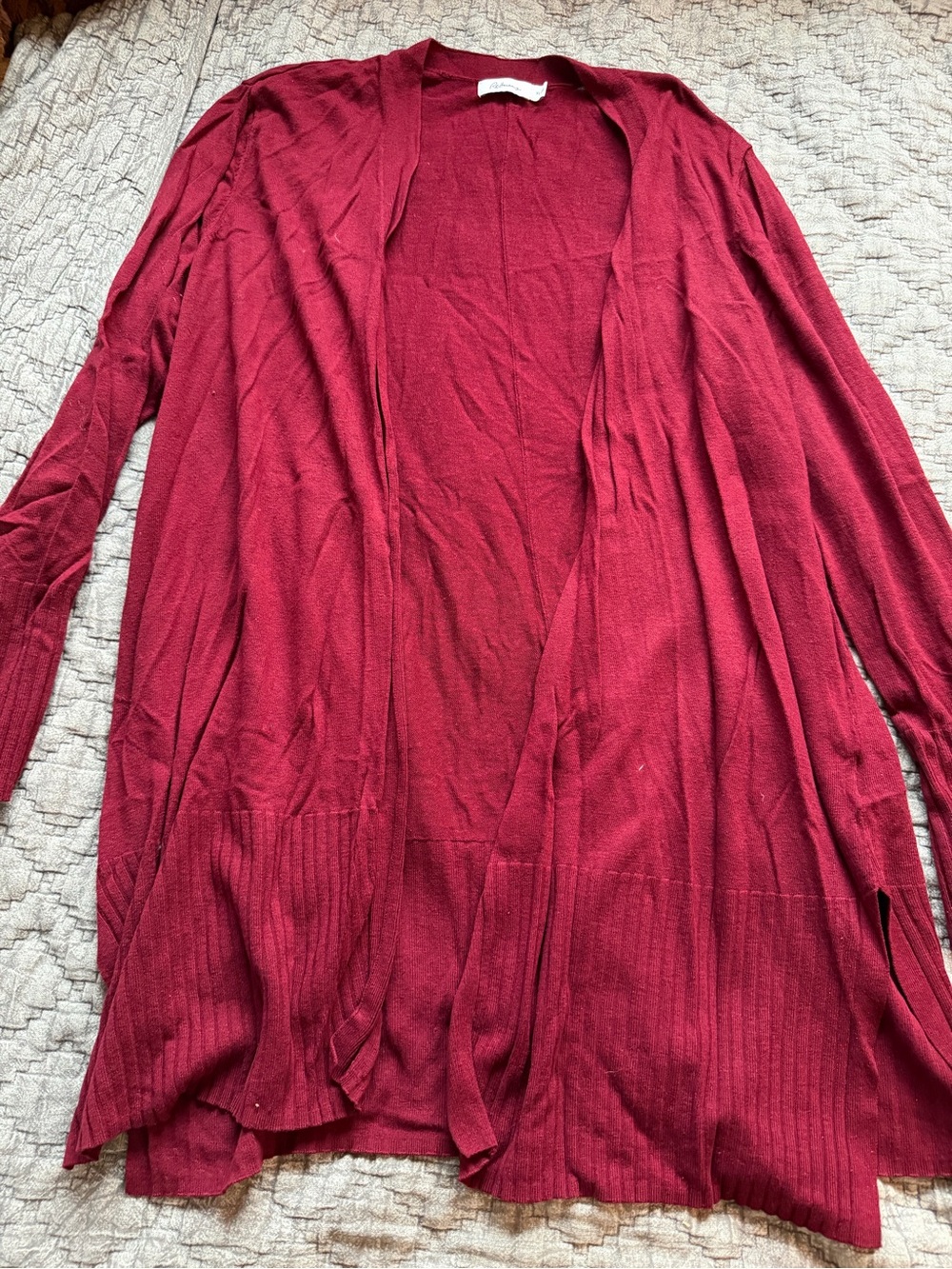 Reitmans Burgundy Open-Front Women's Cardigan